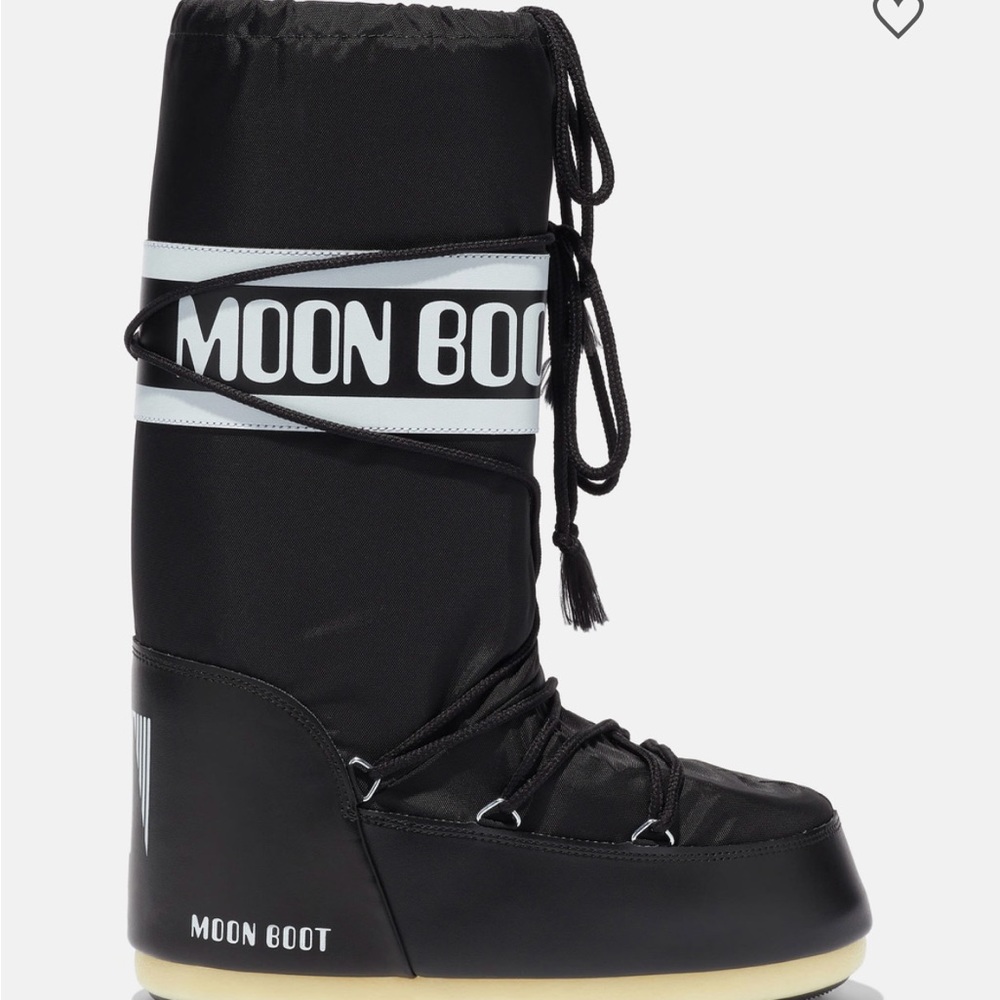 Moon Boot Black Winter & Rain Boots | Icon Snow Boots | Size 8 - Picture 2 of 3